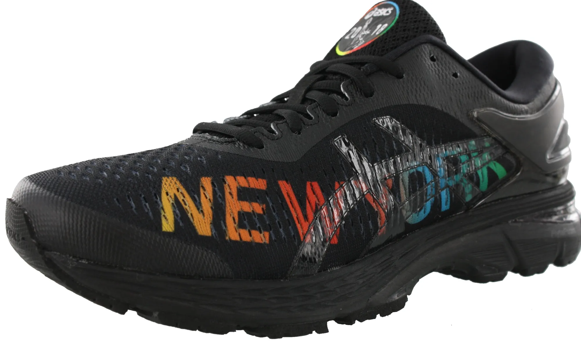 Walking|Running>Asics Men's Kayano 25 NYC Marathon Wide Toe Box Running Shoes Black/BlackNYC