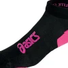 Socks>Asics Women Socks Lite Show Nimbus L Running Socks Black/Neon/Pink