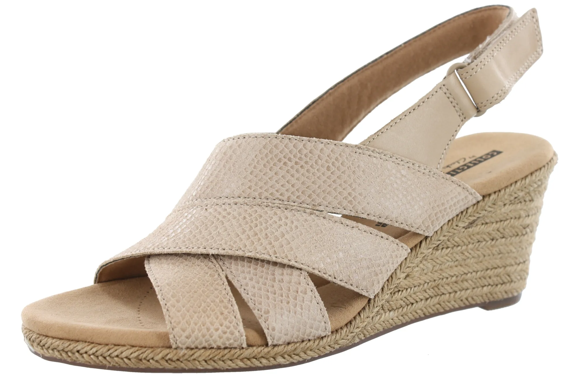 Sandals|Heels>Clarks of England Clarks Lafley Krissy Ankle Strap Wedge Sandals Women's