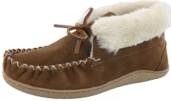 Slippers>Clarks of England Clarks Women Warm Cozy Easy On Slip On Booties Slippers Brown920
