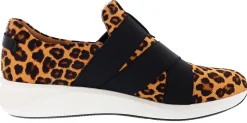 Casual>Clarks of England Clarks Women's Un Rio Strap Hook & Loop Slip On Sneakers with Arch Support Leopard Print