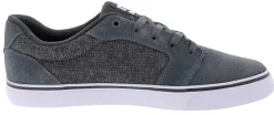 Walking>DC Shoes Men Anvil Low Lightweight Skateboard Shoes Grey/White