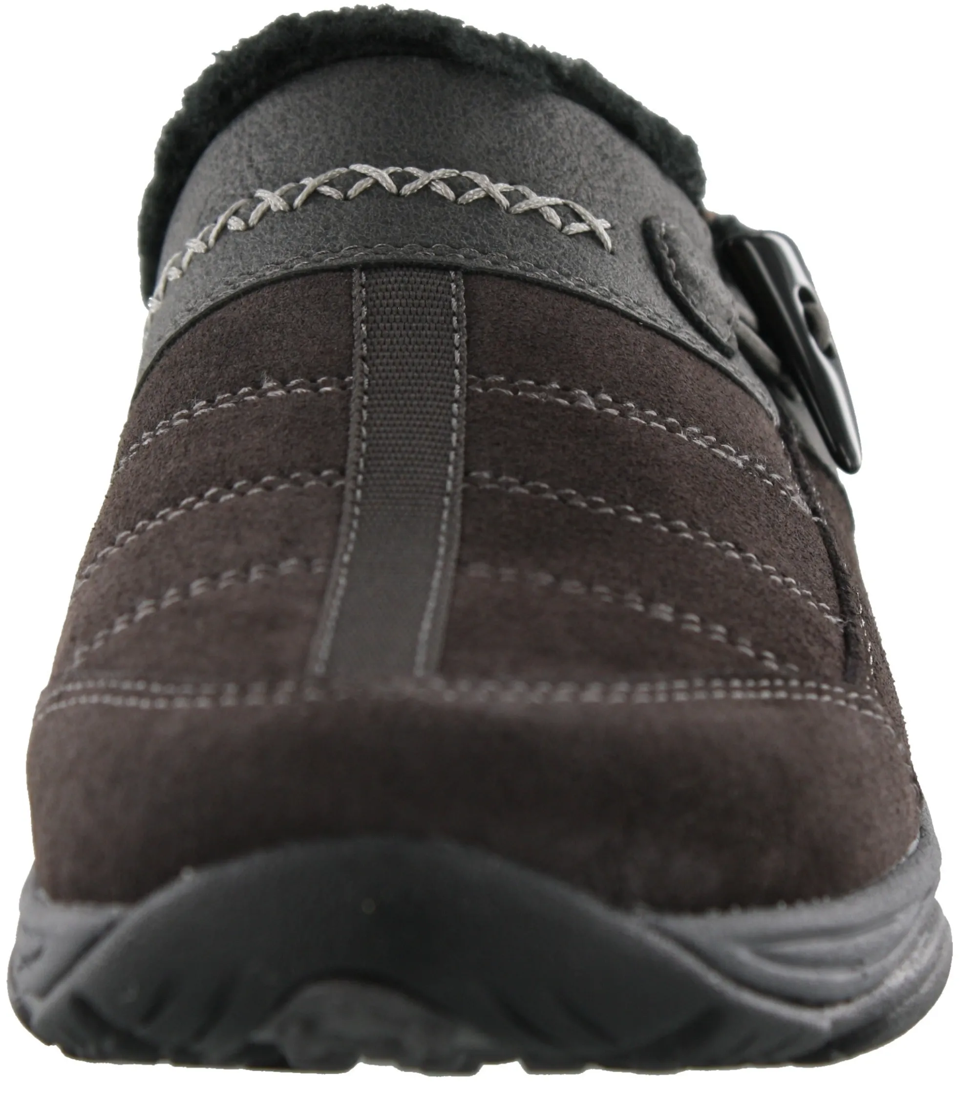 Slippers>Easy Spirit Women Warm Cozy Slip On Clog Slippers Efrost Dark Grey01