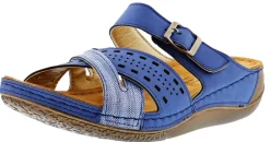 Sandals>Flexus Women's Denia Hook and Loop Sandals Black