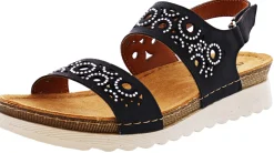 Sandals>Flexus Women's Tacia Comfort Sling Back Sandals Black