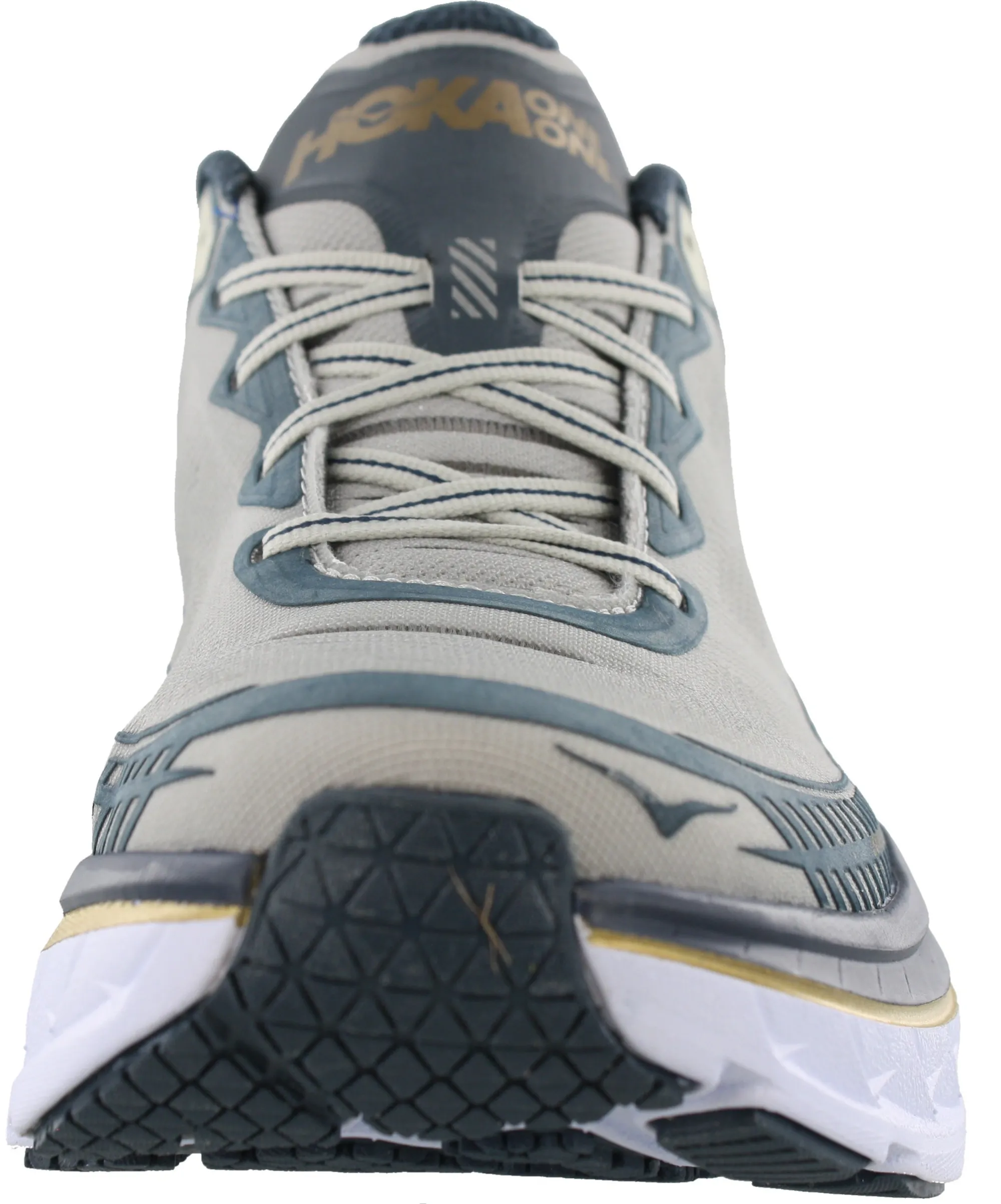 Running>Hoka Men Ultra Marathon Cushioned Running Shoes Bondi 5 Cool Grey/Mindinght Navy