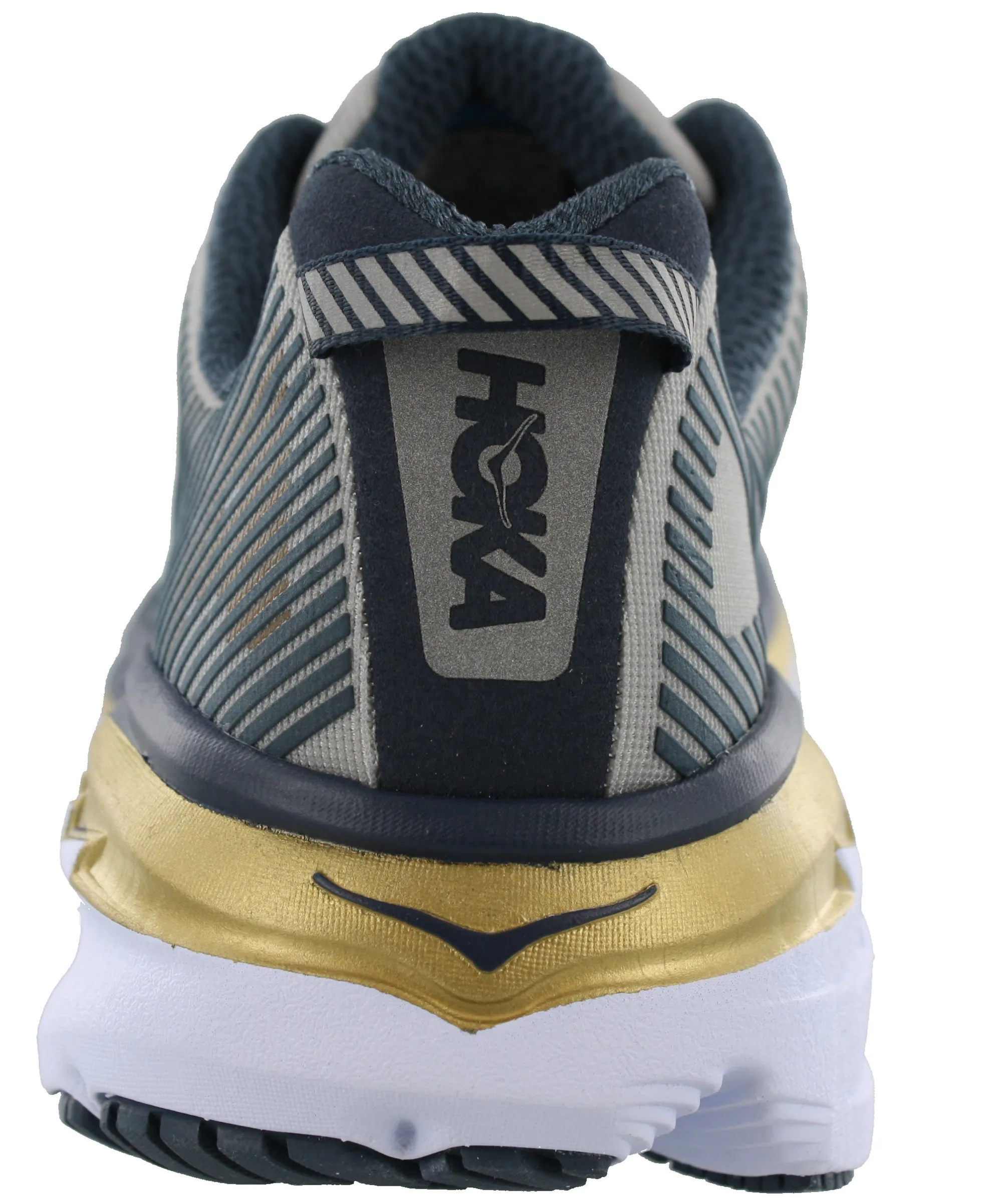 Running>Hoka Men Ultra Marathon Cushioned Running Shoes Bondi 5 Cool Grey/Mindinght Navy
