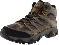 Wide Width Shoes>Merrell Men's Moab 3 Mid Outdoor Trail Walking Shoes Walnut