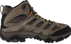Wide Width Shoes>Merrell Men's Moab 3 Mid Outdoor Trail Walking Shoes Walnut