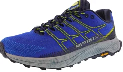 Running>Merrell Men's Moab Flight Cushioned Trail Hiking Running Shoes Cobalt