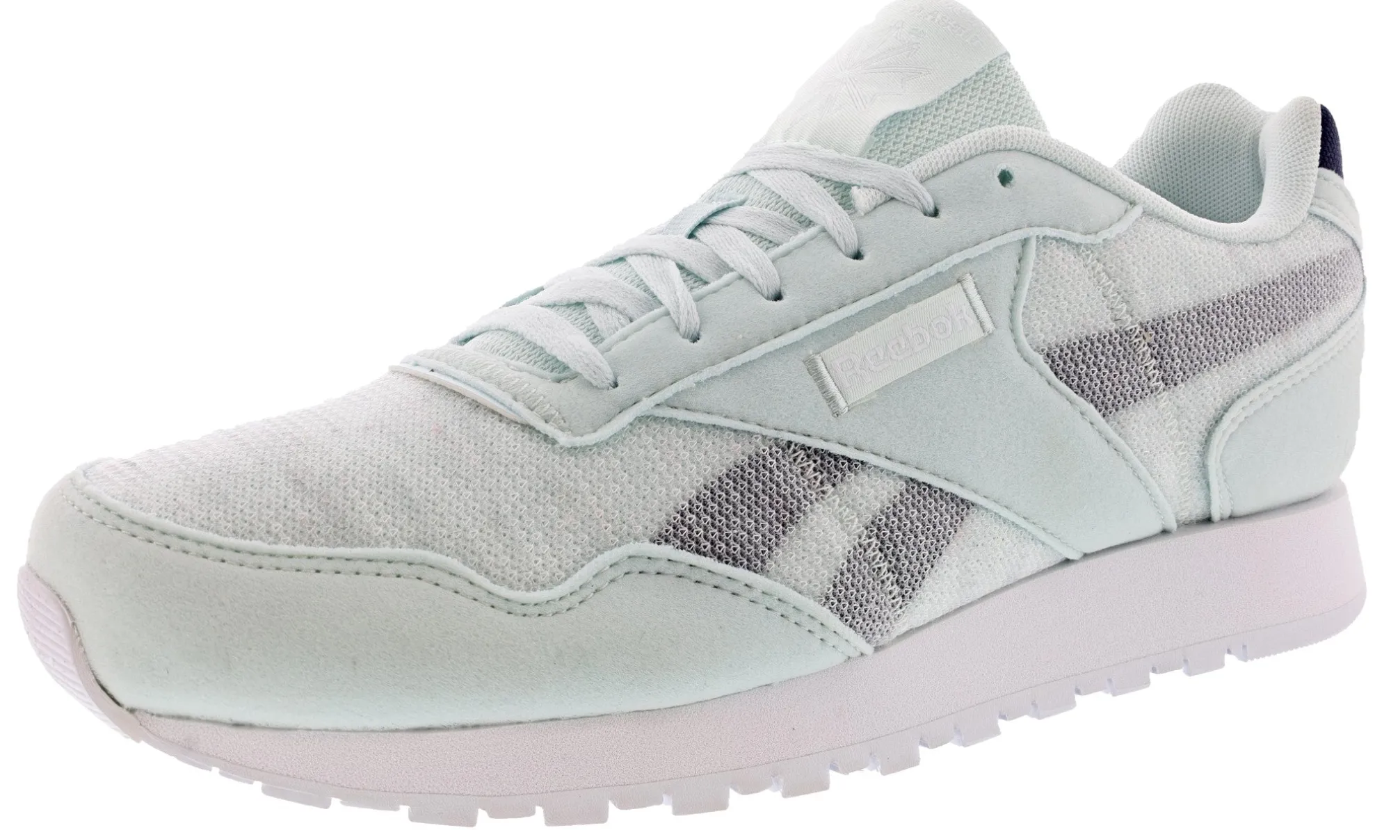 Running|Casual>Reebok Men’s Classic Harman Run TXT Lightweight Running Shoes Chalk Blue/Vector Navy/White