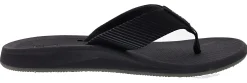 Sandals>Reef Men’s Phantom ll Beach Flip Flops Black/Black