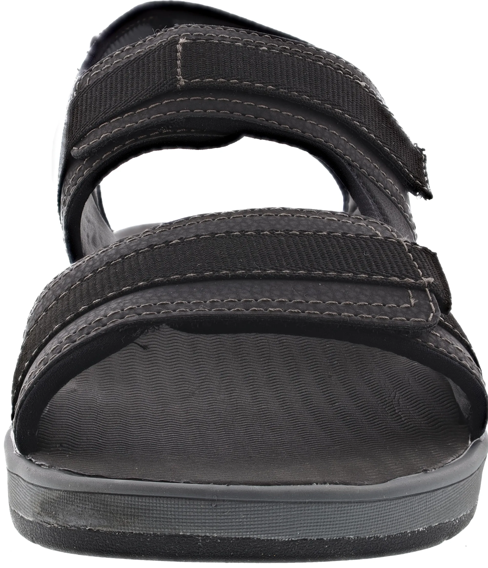Sandals>Rockport Men's Lucky Bay Sport 3 Strap Sandals Black Nubuck