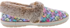 Walking|Slippers>Skechers Bob's Women's Too Cozy Winter Howl Memory Foam Slippers Natural/Multi