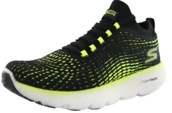 Walking|Running>Skechers Men Lightweight Slip On Running Shoes MaxRoad 4 Black/Lime223
