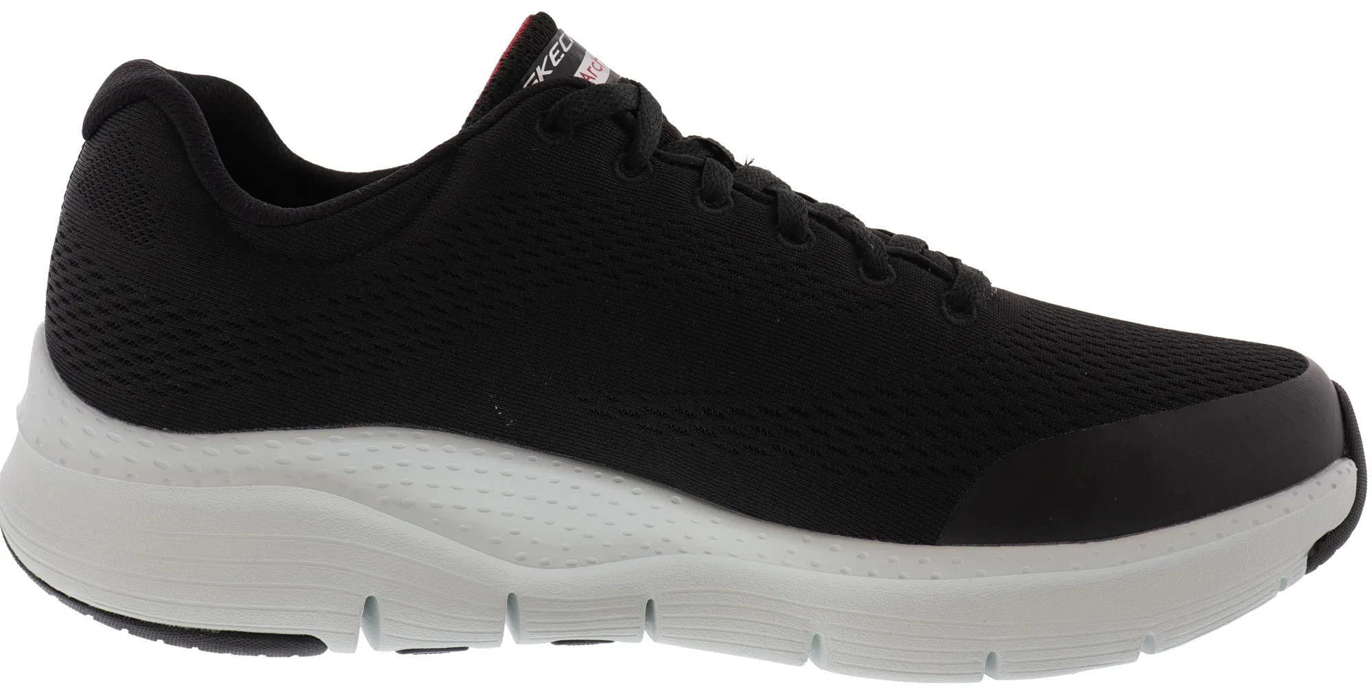 Casual>Skechers Men's Arch Fit Lightweight Walking Shoes Black/Red