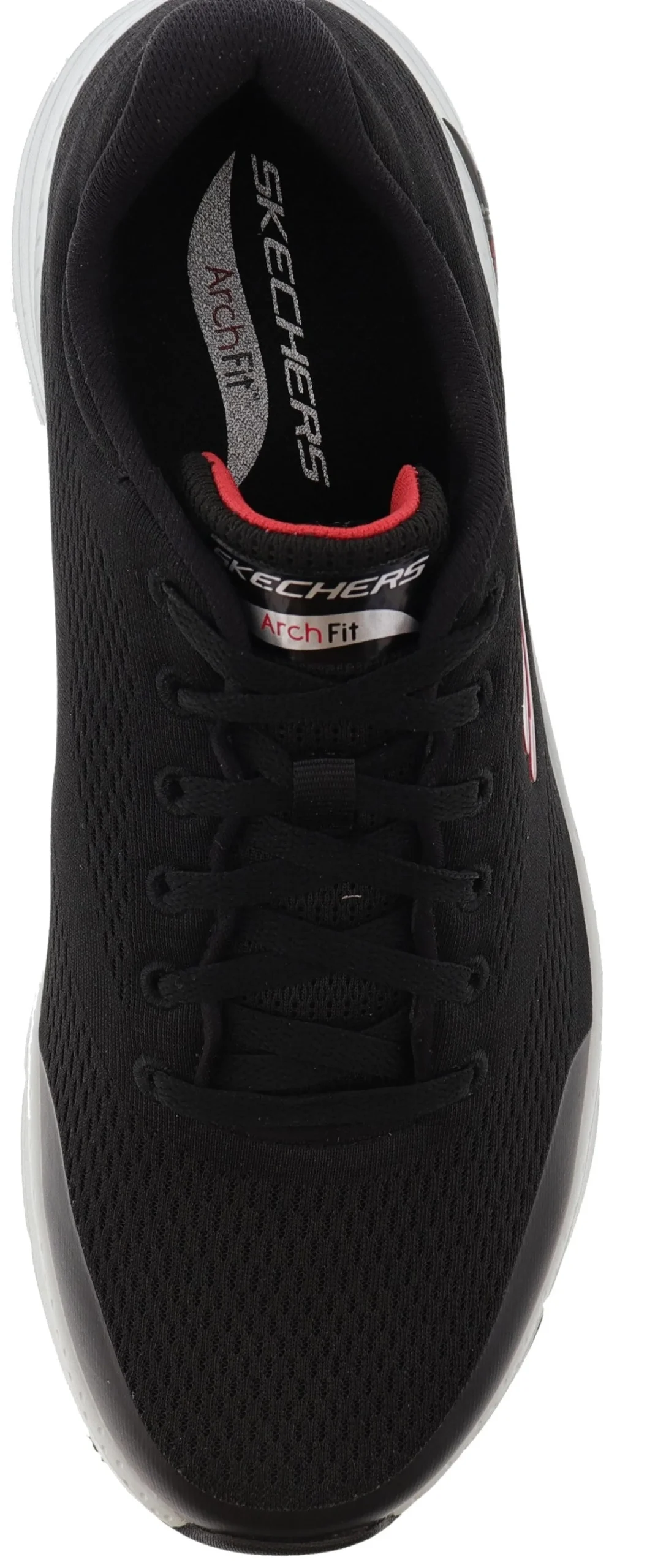 Casual>Skechers Men's Arch Fit Lightweight Walking Shoes Black/Red