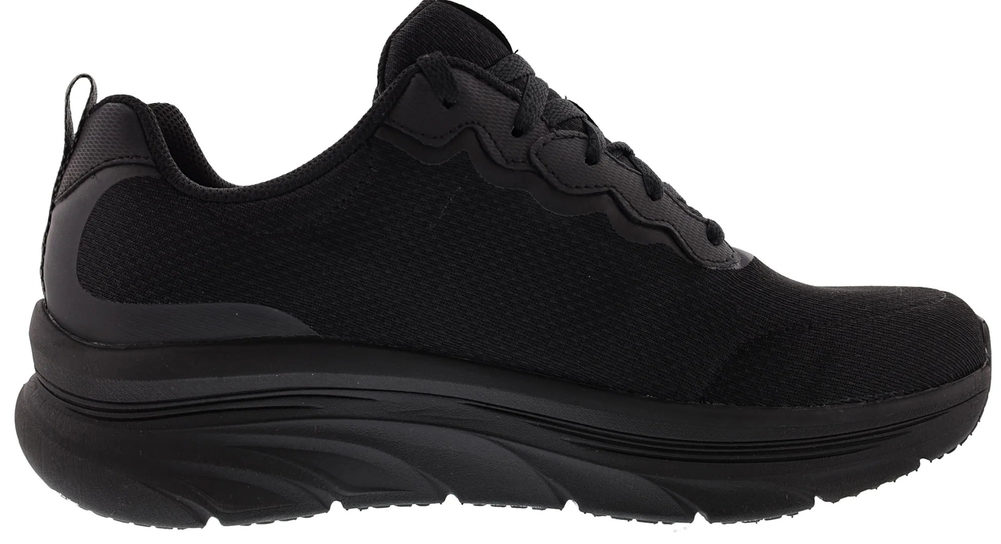 Walking>Skechers Men's D'lux Walker Scrambler Lace Up Walking Shoes Black/Charcoal