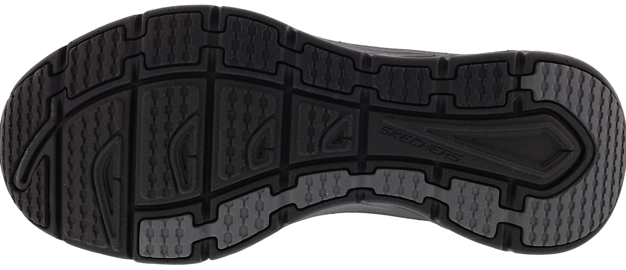 Walking>Skechers Men's D'lux Walker Scrambler Lace Up Walking Shoes Black/Charcoal