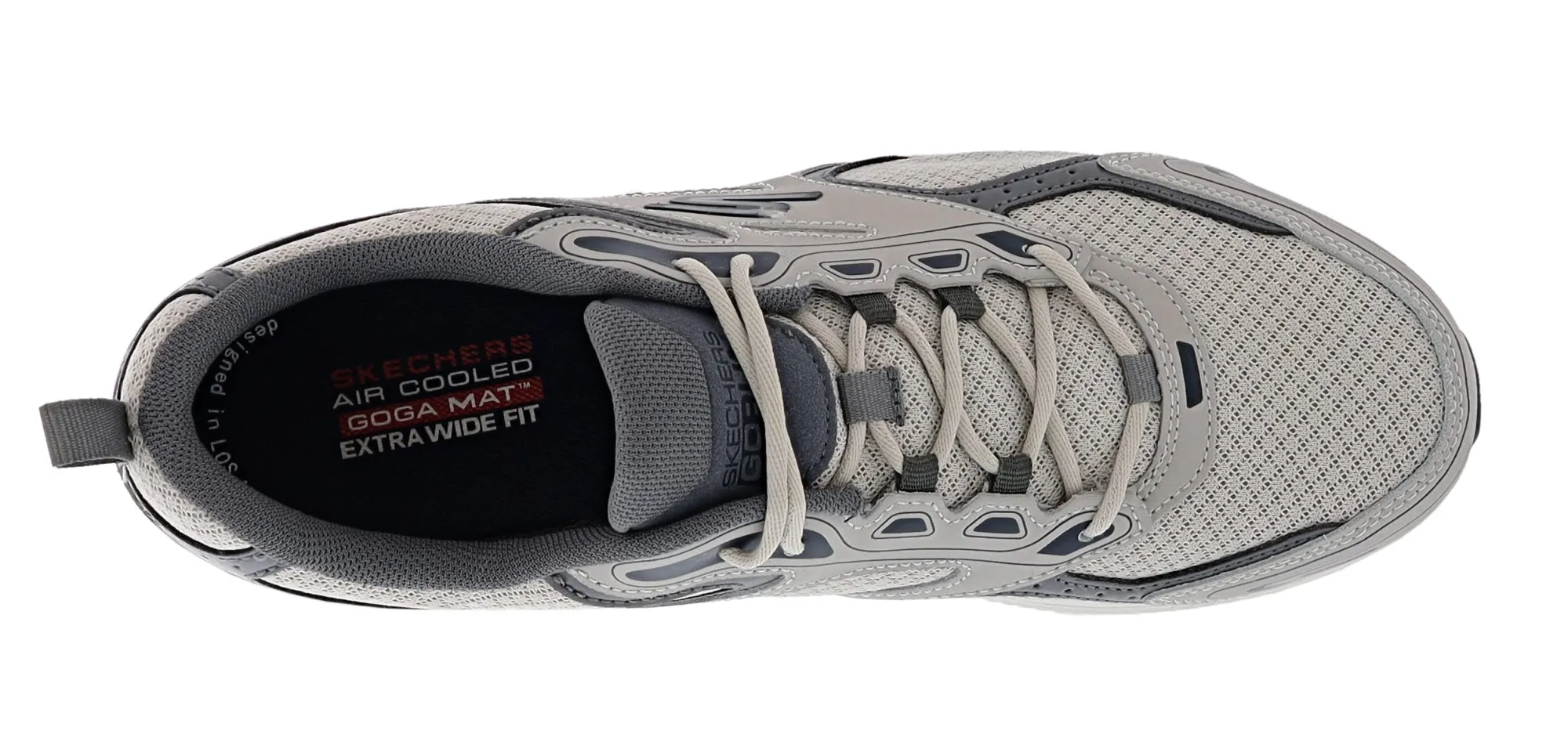 Running>Skechers Men's Go Run Consistent Wide Width Workout Running Shoes Grey/Navy