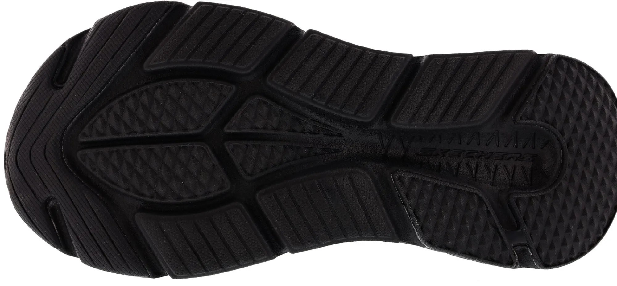 Slippers>Skechers Men's Max Cushioning Mizumi Slide Sandals Black/White