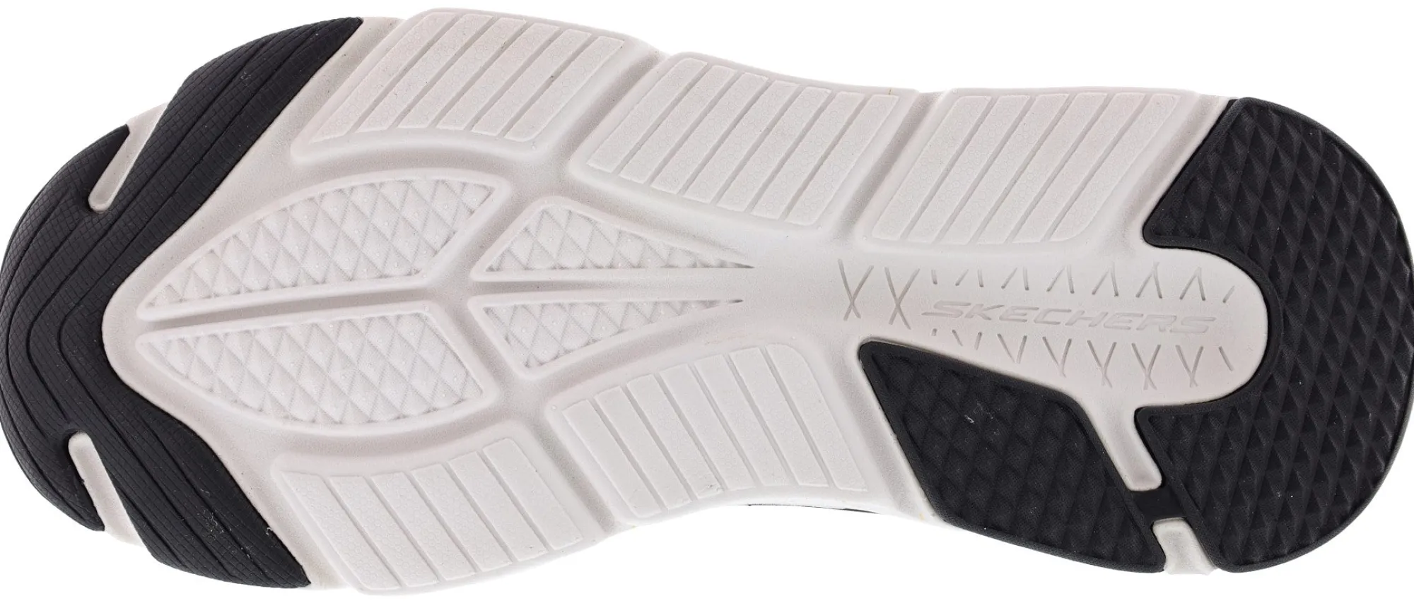 Running>Skechers Men's Max Cushioning Elite Commemoration Lace up Running Shoes Black/White