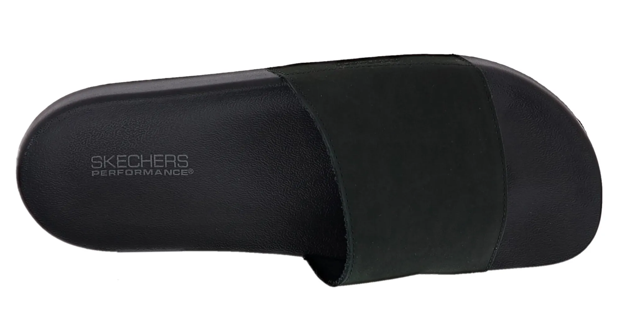 Sandals>Skechers Men's 19th Hole- Bunker Shot Slide Sandals Black/Black