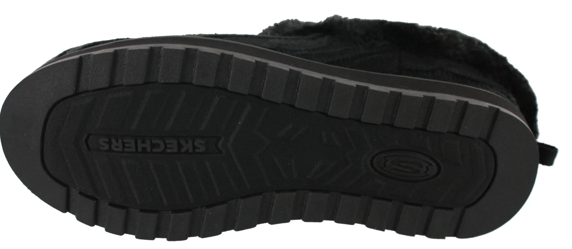 Wide Width Shoes|Slippers>Skechers Women Wide Width Furry Cozy Open Back Slippers Ice Angel