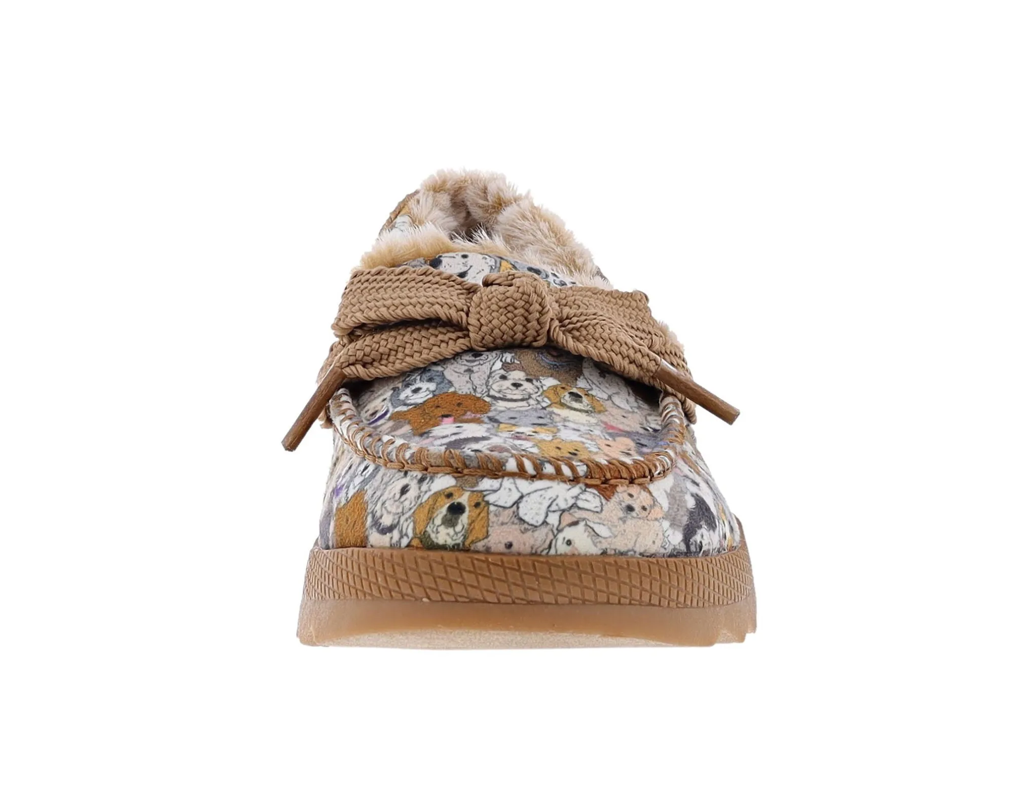 Slippers>Skechers Women's Bobs Cozy Chill- Woof Warmers Slippers Brown/Multi