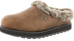 Walking|Slippers>Skechers Women's Bobs Keepsakes R E M Comfort Memory Foam Slippers Brown