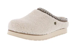Slippers>Skechers Women's Bobs Keepsakes-Cozy Kicks Clog Slippers Off White