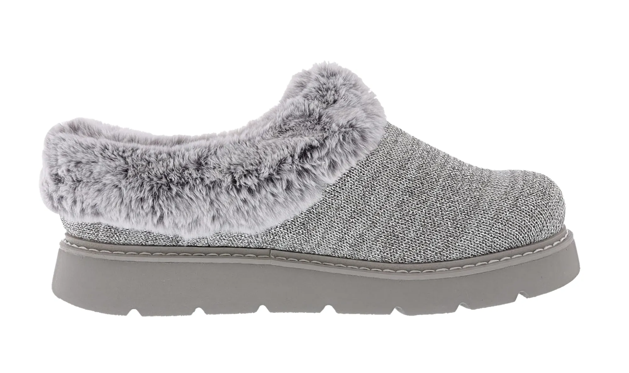 Slippers>Skechers Women's Bob's Keepsakes Lite- Bejeweled One Slippers Gray