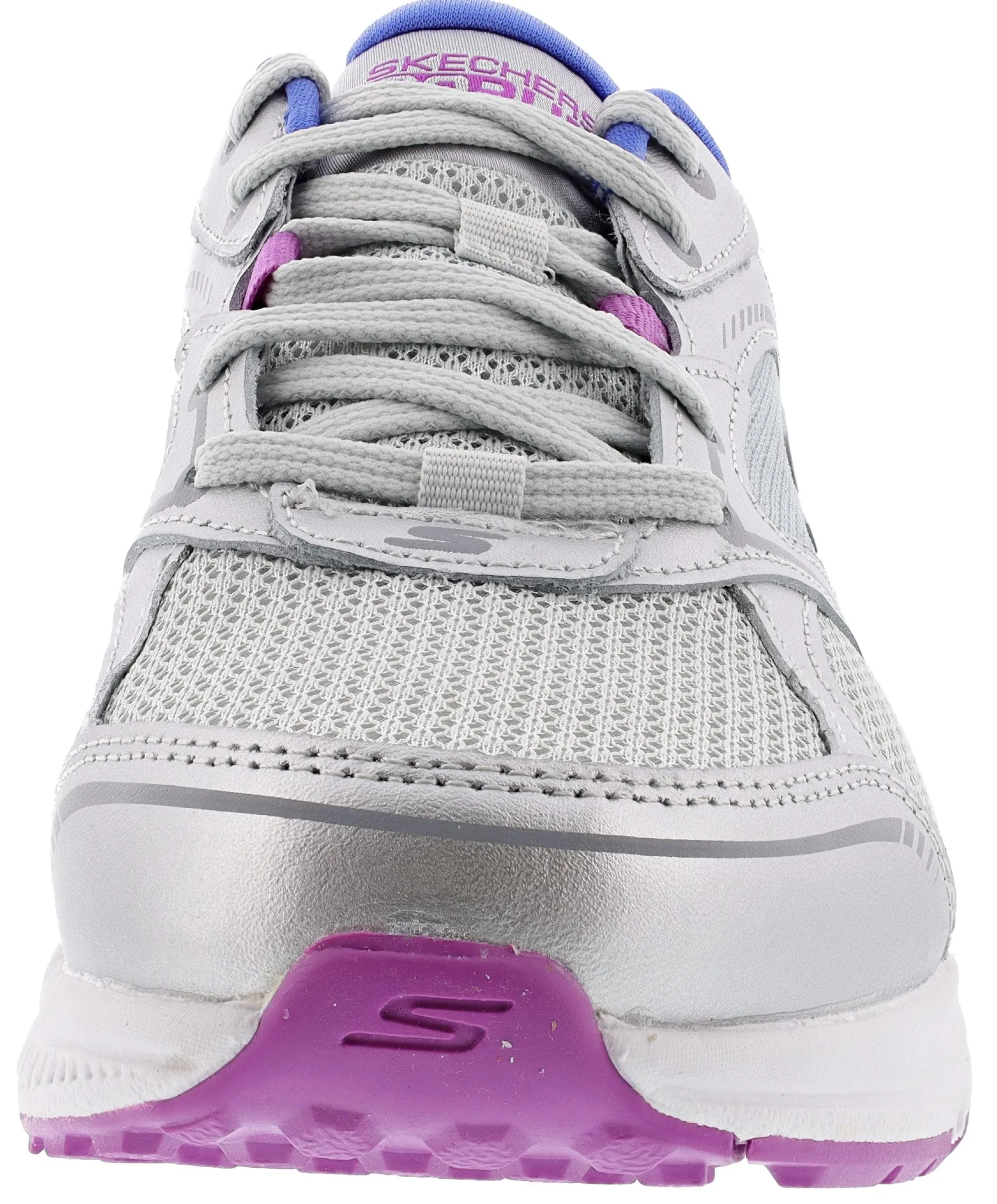 Running>Skechers Women's Go Consistent Chandra Wide Width Running Shoes Silver/Purple