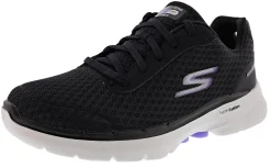 Running>Skechers Women's Go Walk 6 - Venecia Lace Up Running Shoes Black/Lavender