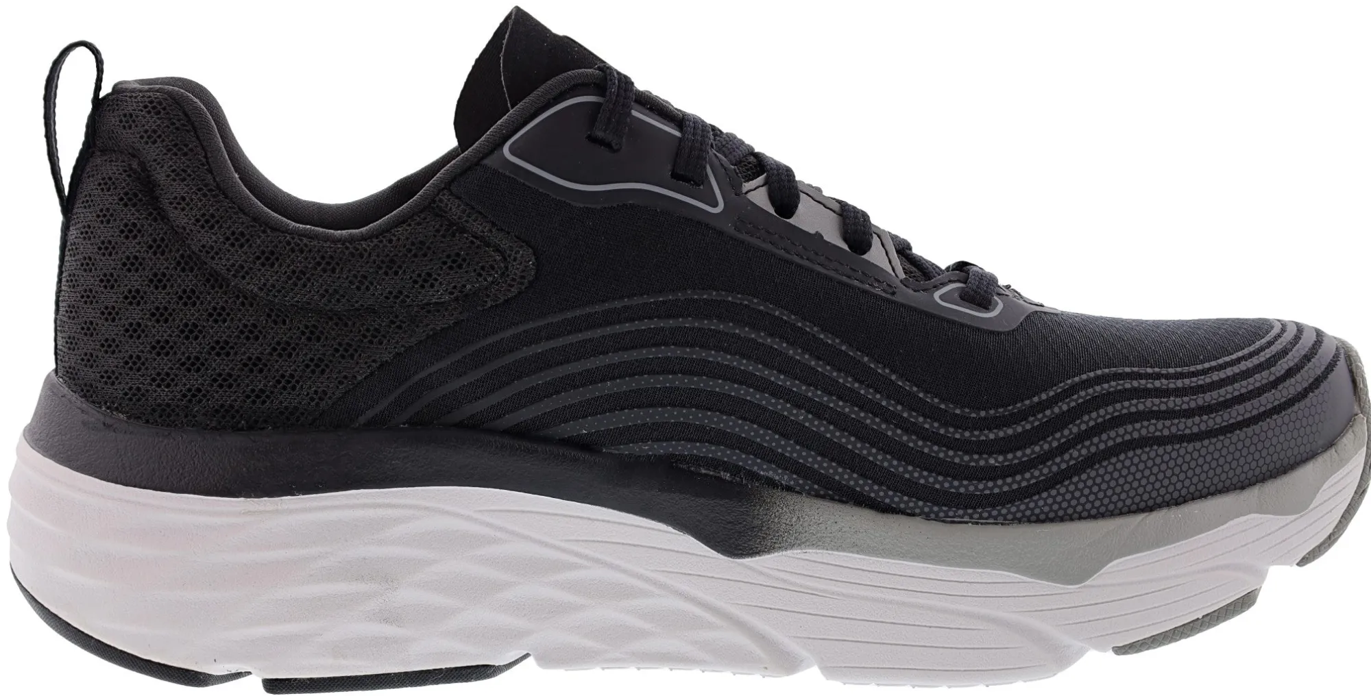 Running>Skechers Women's Max Cushioning Elite Contoured Path Water Resistant Running Shoes Black/Grey