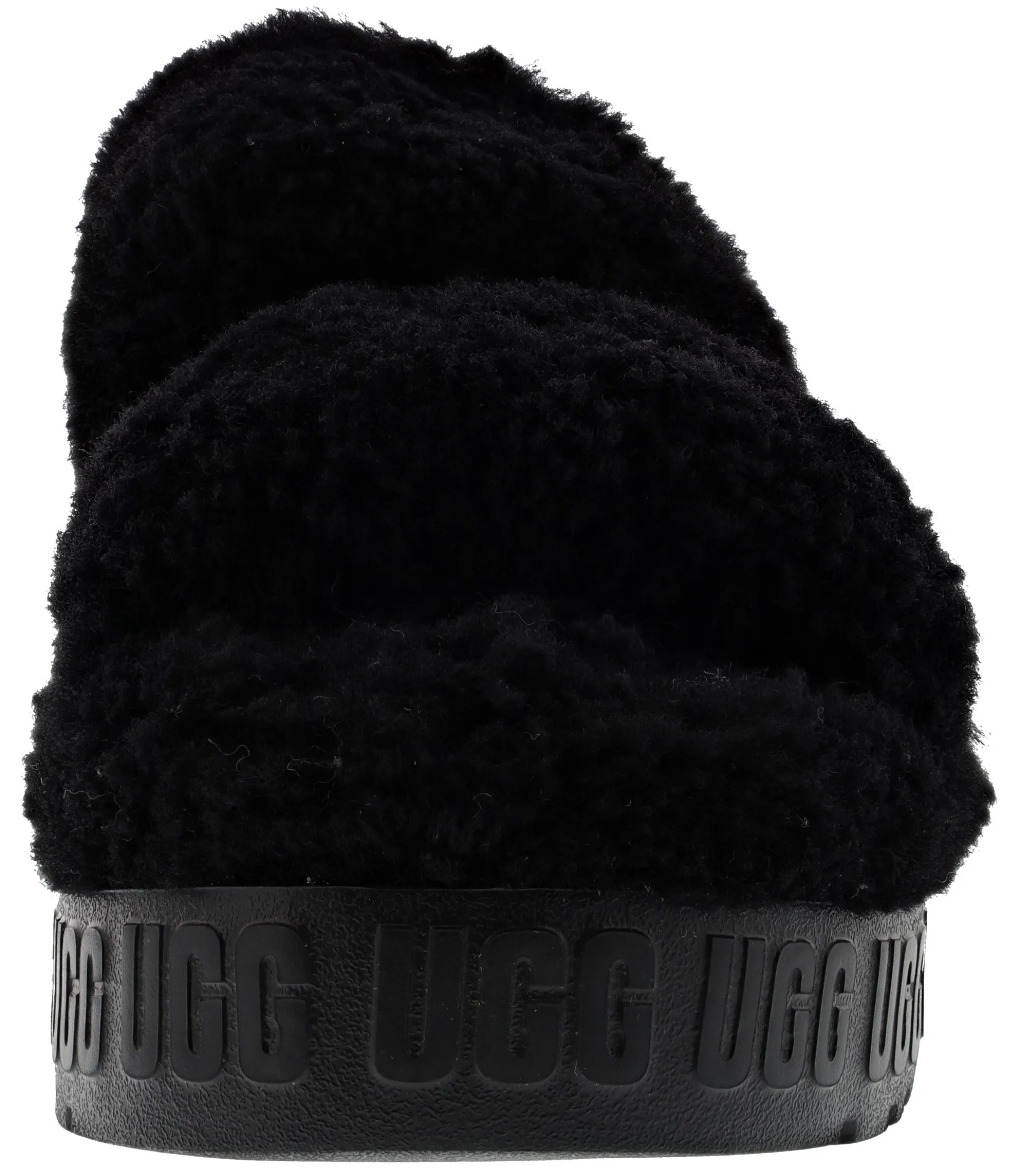 Slippers>UGG Oh Fluffita Women’s Platform Slingback Slippers Black